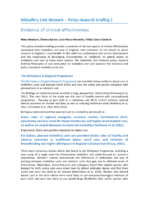 Evidence of clinical effectiveness