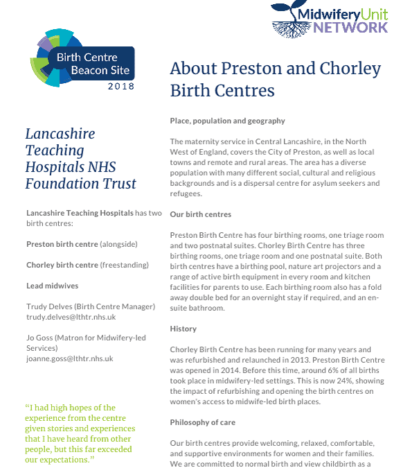 Lancashire Teaching Hospitals Beacon Site Summary