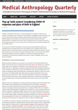 ‘Pop-up’ birth centres? Considering COVID-19 responses and place of birth in England’